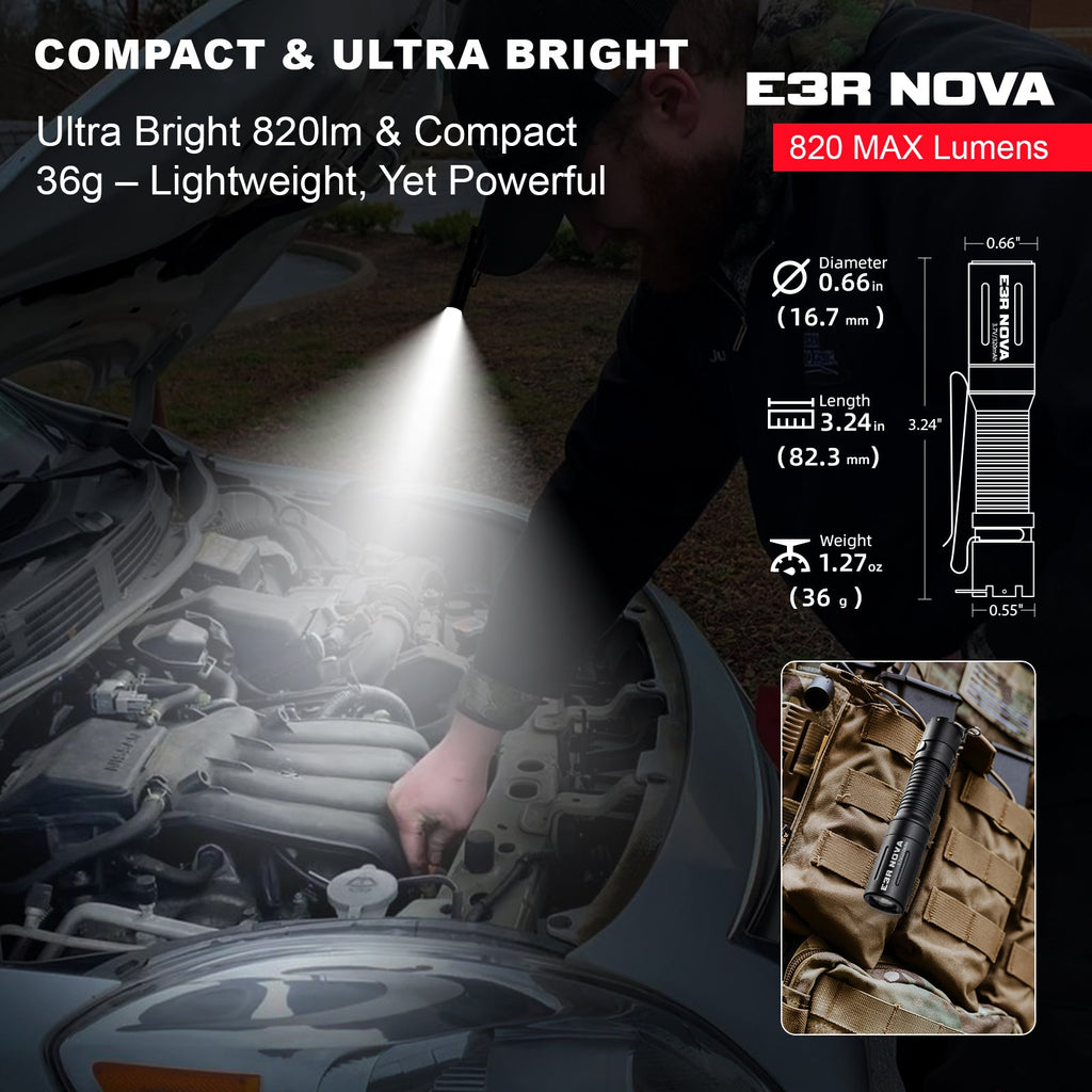 Powertac E3R Nova EDC Flashlight