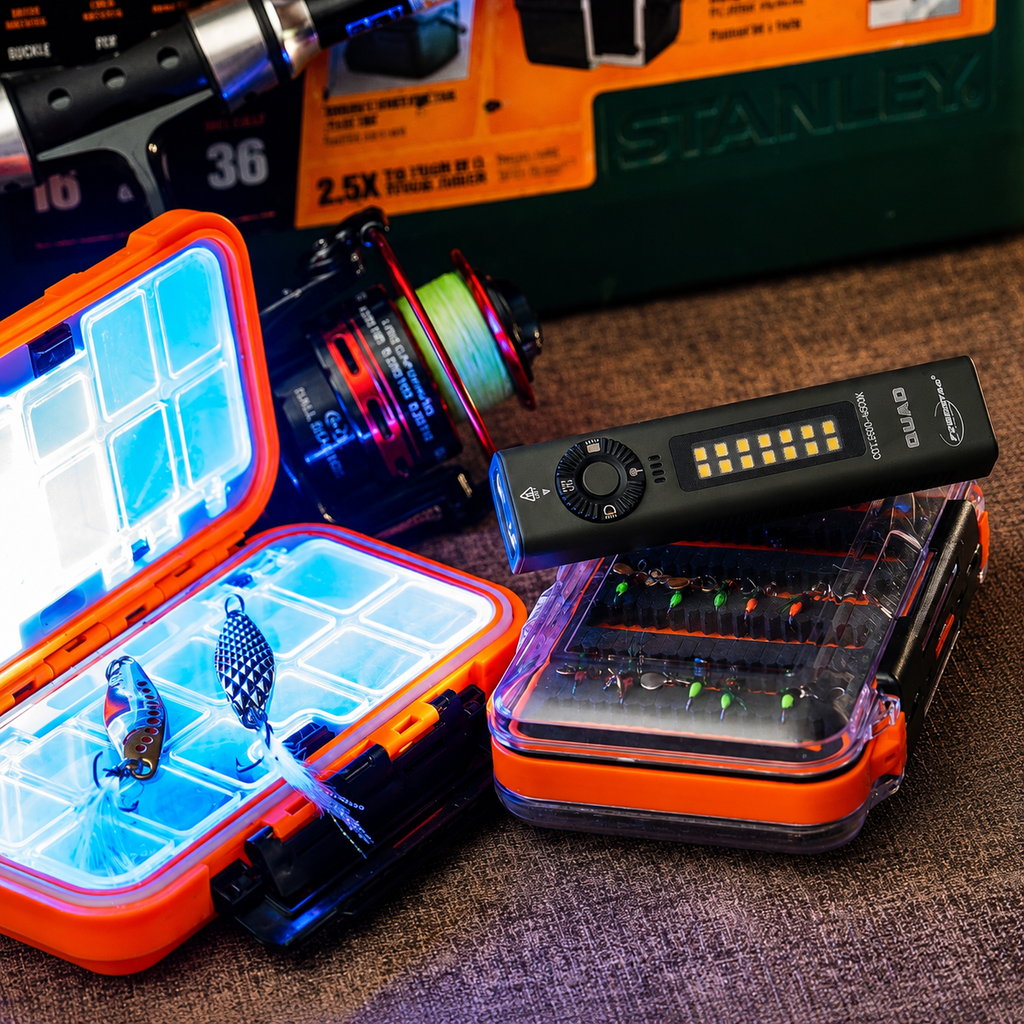 Powertac QUAD 2000 Lumen Flashlight – 4-in-1 Flood, Spot, UV & Green Laser EDC Light