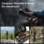 Powertac FlexBeam Adjustable Zoom Flashlight – 1200 Lumens, 700M Throw, Hunting & EDC