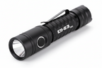 A black tactical flashlight with a textured grip, pocket clip, and white 'E11-G3 mini' branding, shown on a clean white background.