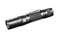 Black flashlight on a white background