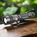 Powertac FlexBeam Adjustable Zoom Flashlight – 1200 Lumens, 700M Throw, Hunting & EDC