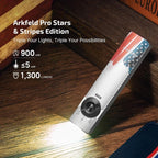 OLIGHT ARKFELDPRO3RSTARS Arkfeld Pro Flat EDC Flashlight with LED Light UV and Laser - Stars & Stripes Edition