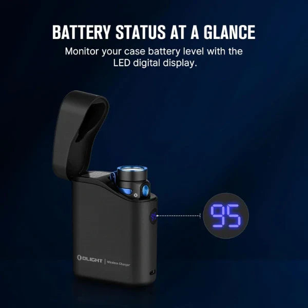 Olight Baton 4 Premium EDC Flashlight, 1,300 Lumens with Charging Case – Black