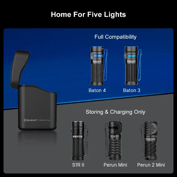 Olight Baton 4 Premium EDC Flashlight, 1,300 Lumens with Charging Case – Black
