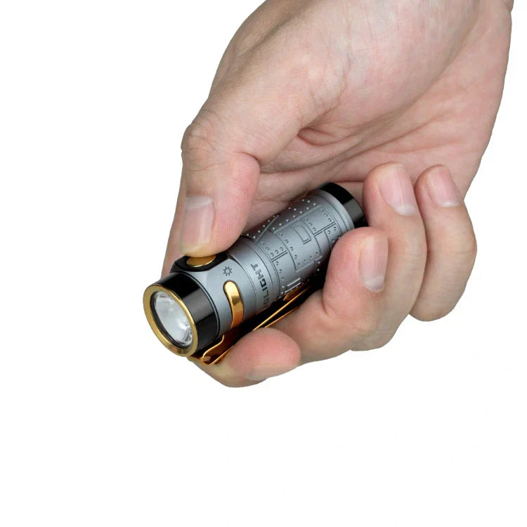 Olight Baton 4 Premium EDC Flashlight, 1,300 Lumens with Charging Case – Fighter Pilot