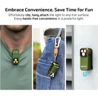 OLIGHT OCLIPPROODGC2M Oclip Pro Clip on Flashlight with Floodlight Spotlight and Red Light - OD Green