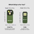 OLIGHT OCLIPPROODGC2M Oclip Pro Clip on Flashlight with Floodlight Spotlight and Red Light - OD Green