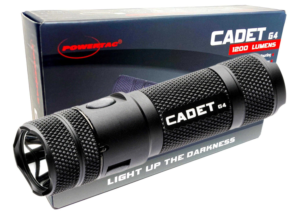 Powertac Cadet Gen4 1,200 Lumen Tactical EDC Flashlight – IPX7, Magnetic Charge