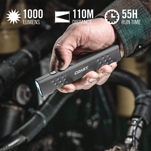 COAST Slayer Max Rechargeable Flashlight – 1000 Lumens + Red Beam COAST Products