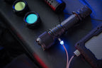 Powertac Warrior Gen4 Wide Beam Tactical Flashlight – 4200 Lumens, IPX8