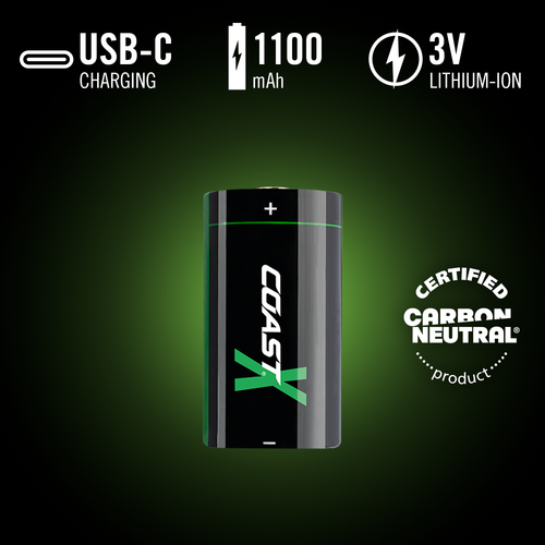 COAST ZITHION-X CR123 Rechargeable Batteries – 2 & 4 Pack COAST Products