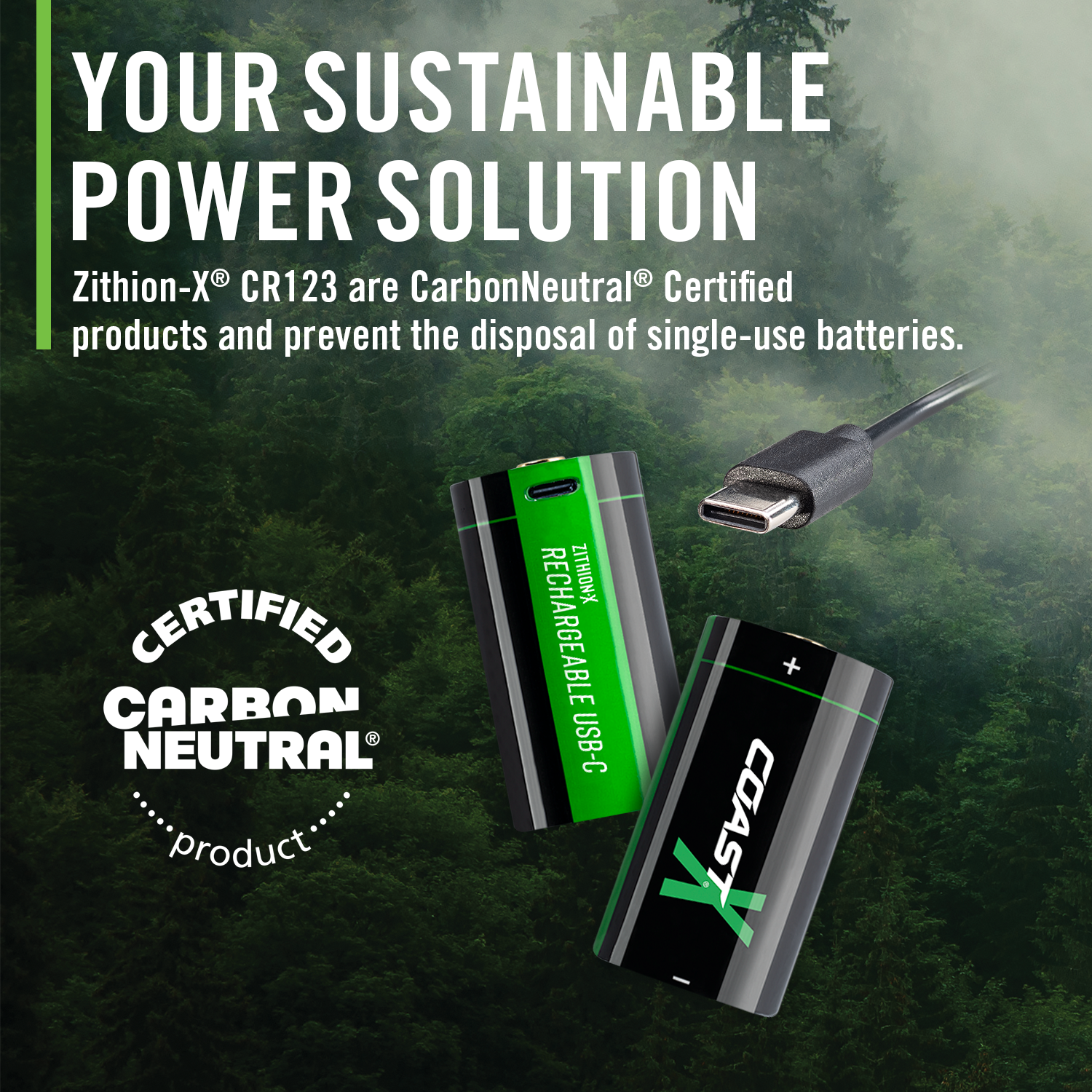 ZITHION-X CR123 Rechargeable Batteries