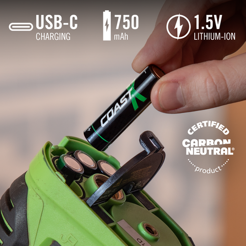 COAST ZITHION-X AAA Rechargeable Batteries – 4, 8 & 12 Pack COAST Products