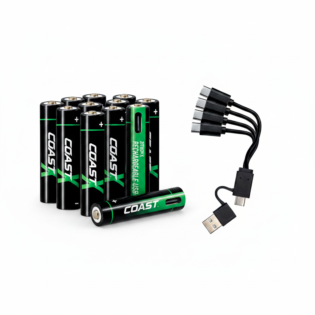 COAST ZITHION-X AAA Rechargeable Batteries – 4, 8 & 12 Pack
